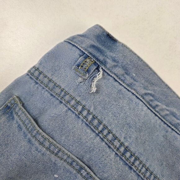 Vintage Y2K God Body Distressed Denim Shorts Baggy Wide Leg Jorts Mens Size 36 - Picture 10 of 11